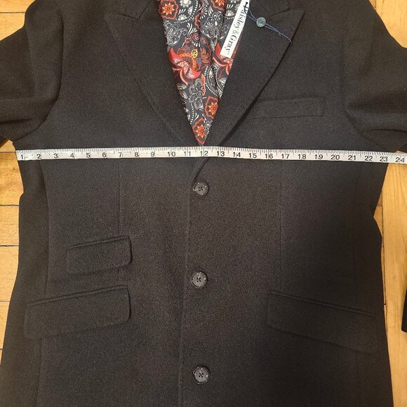 Paisley & Gray black single-breasted overcoat NWT - Picture 5 of 12